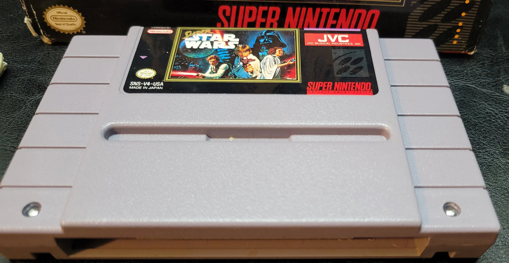 (Super Authentic Nintendo CIB In 1992 Original Box Condition System) SNES + Instructions Complete Owner Ent. STARWARS Immaculate Cartridge