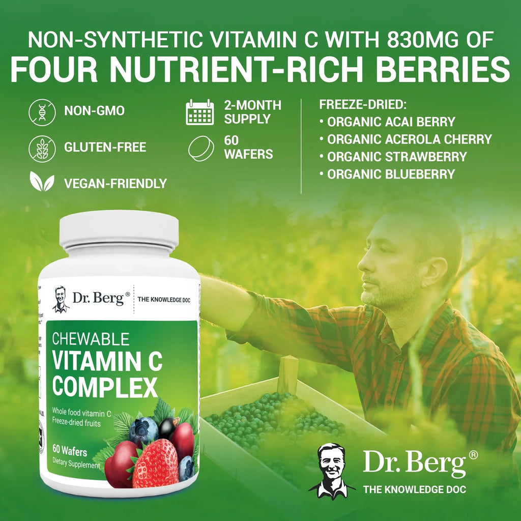 Complex Vitamin Vitamin - Real 60 Wafers Chewable Chewable C Berries, Berg from Dr. Tablets C