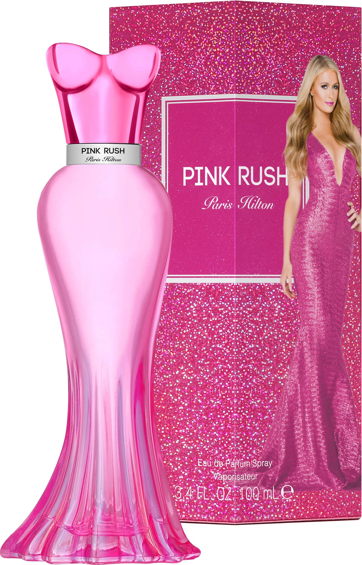 oz 3.4 Paris 2 Eau PINK De Hilton RUSH Spray Pack Women Parfum -