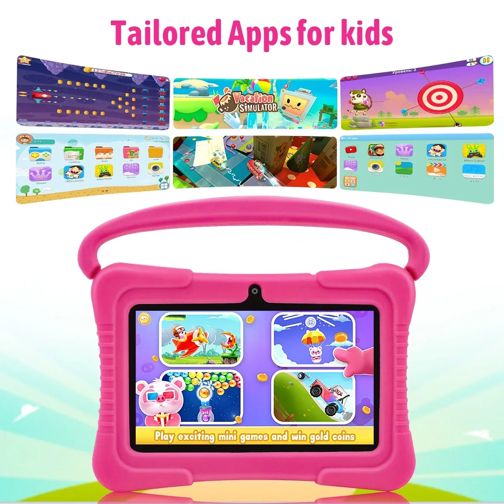 inch Tablet,Antemper Tablet 11 Android Storage,Toddler Pink Dual Kids Play, 7 Bluetooth, Tablet,32GB HD Camera,Google Wifi,Parental Control, with Learning Tablet,Kids Kids