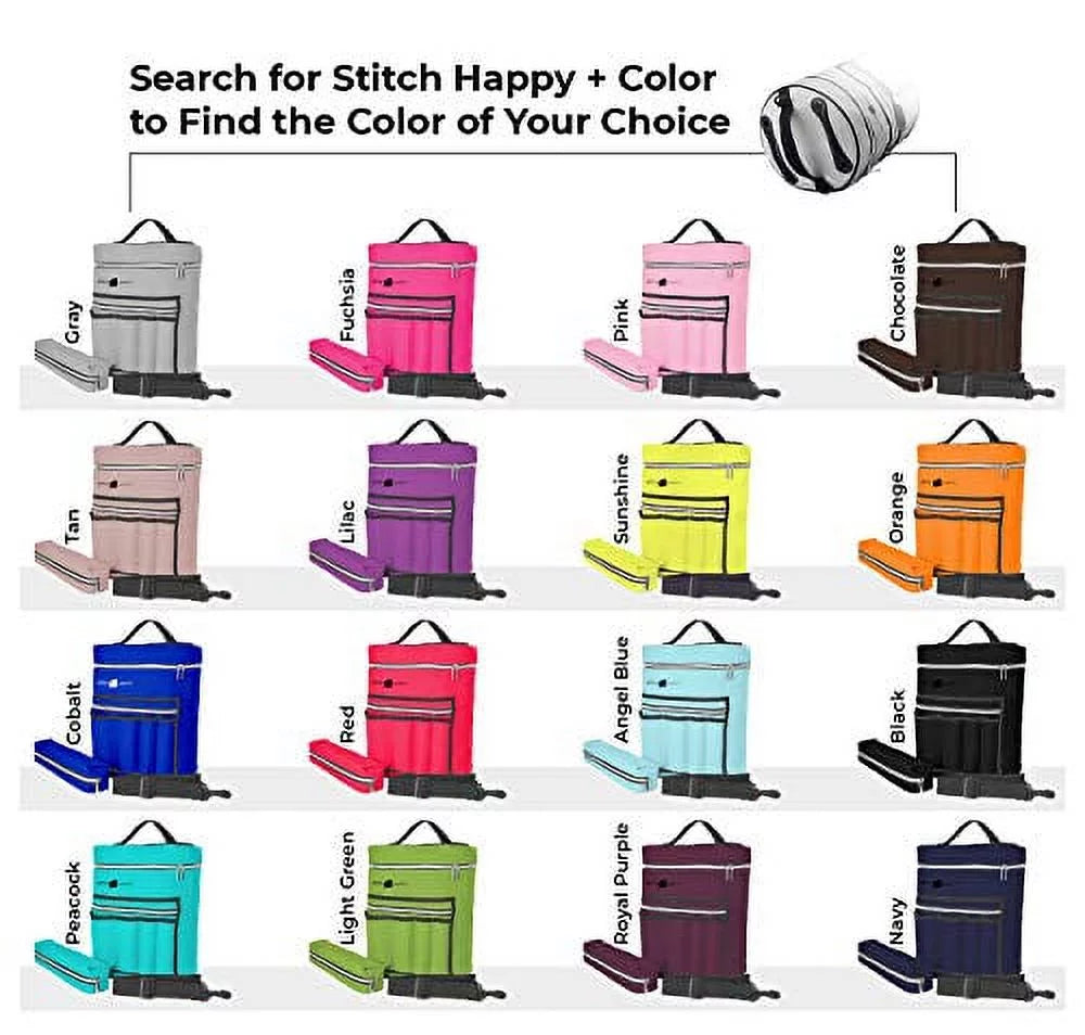 Crochet Bag Yarn Knitting Bag, or Storage Crochet 7 Storage, Pocket Stitch Yarn Bag, Happy (Pink):
