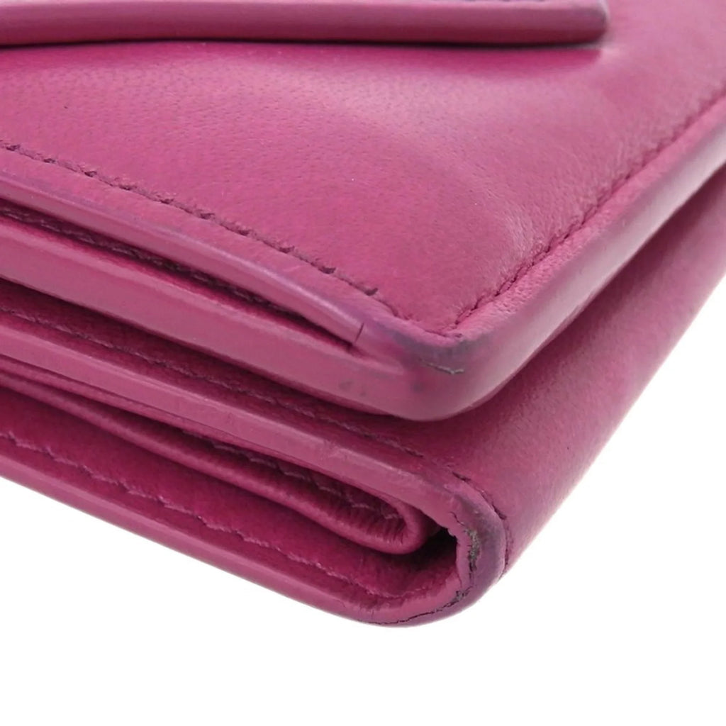 mini wallet 391446 Pre-Owned Balenciaga tri-fold pink hook BALENCIAGA (Fair) paper with leather
