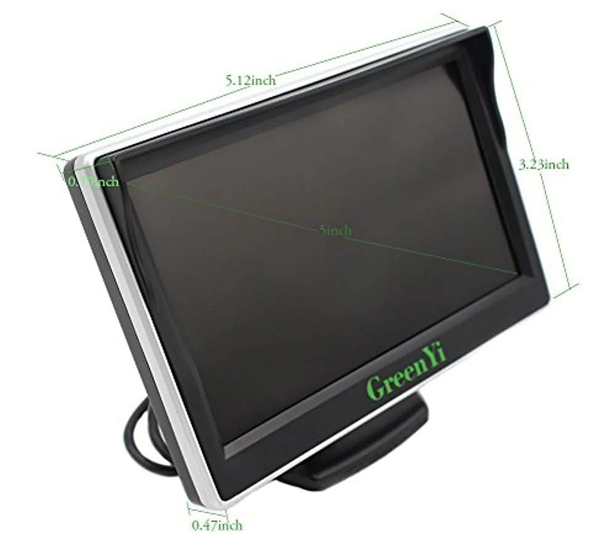 player video with input vehicle lcd for video camera color display on-dash monitor, tft backup car screen 5 dvd 2 greenyi hd