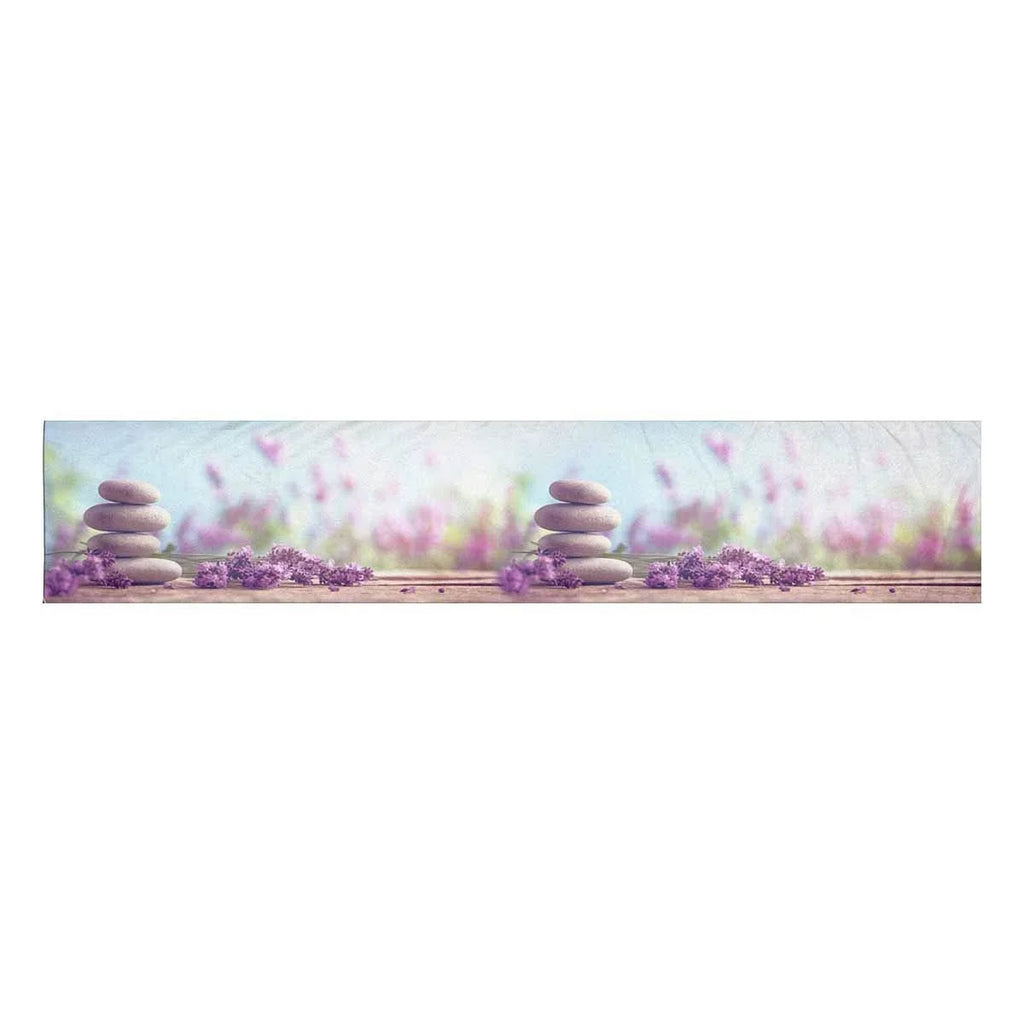with Party and Kitchen Table Spa Runner Stones Still Inch MKHERT of Decor 16x72 Home Lavenders for Stack Life Pink Wedding Dining