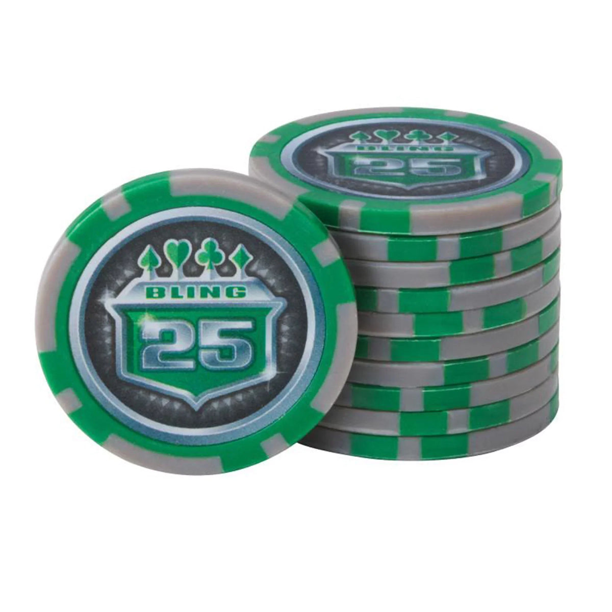 Bling Case Em Texas Fat w/ Count Clay Hold Poker Chip Set 55-0655 500 Cat