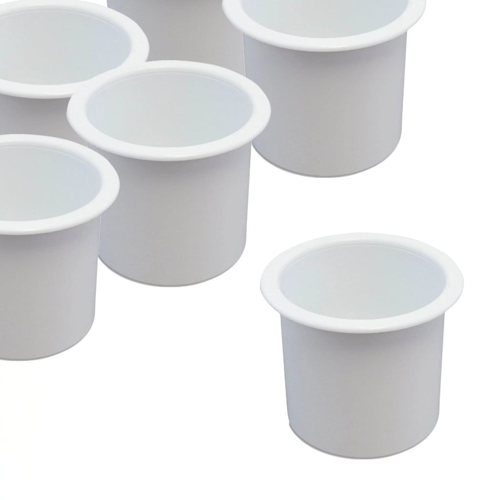Truck Pontoon Marine Car Insert Plastic Auto Pocket Hound for Boat Recessed Cup Bulk RV 50 Red Camper White Game Sofa Table Universal Holder Motorhome