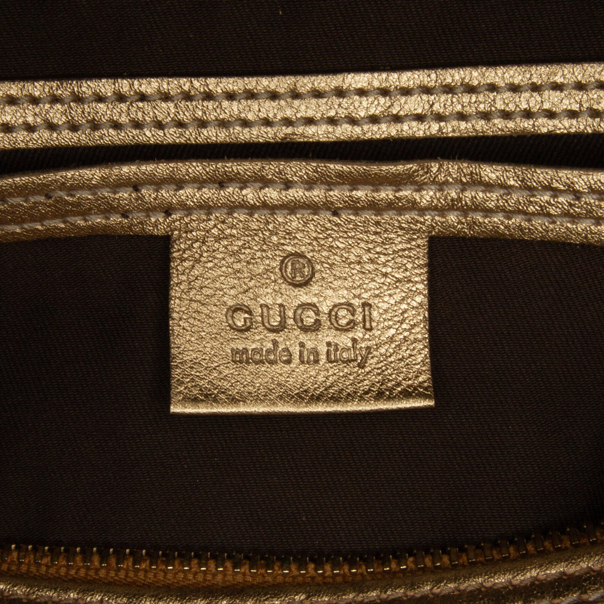 (Fair) Canvas Authenticated Fabric Coated GG Gucci Pre-Owned Unisex Satchel Brown Joy Crystal