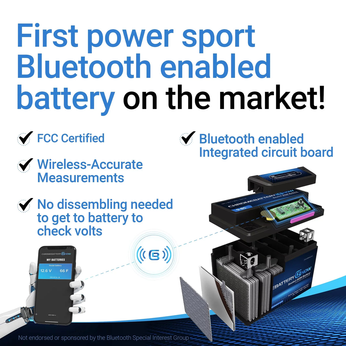 (2018 - Battery Battery (20l-bs 270 Ah, Volt,18 Ytx20l-bs (sea-doo) 900 Smartphone Connectivity 2020) 12 Brp Wireless for AGM Personal Watercraft Now 90 Intelligent Chrome Years - Gti Cca)