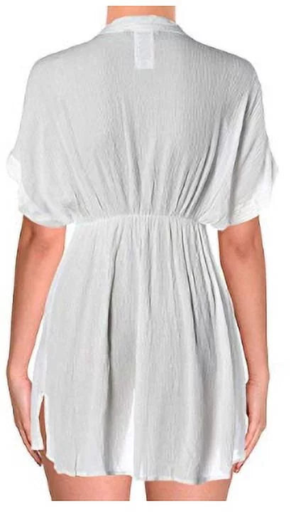Womens Size Lauren Ralph Crinkle Cover-Up, Dress Rayon Lauren Medium