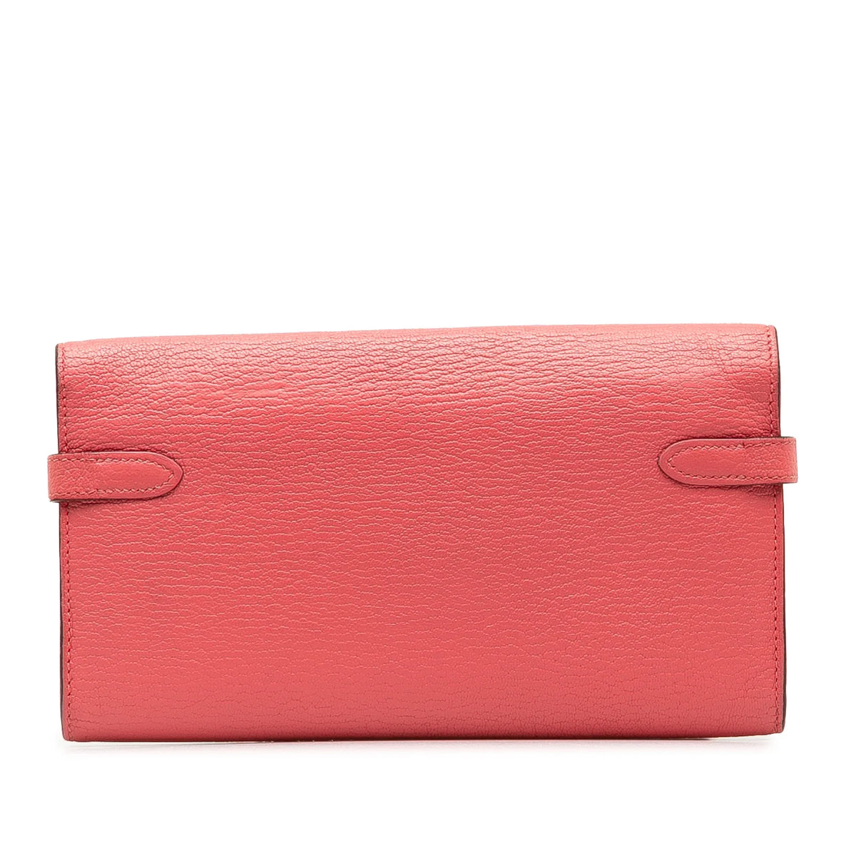 Authenticated Pre-Owned (Good) Wallet Leather Hermès Kelly Classic Wallets Pink Long Unisex Chevre Calf