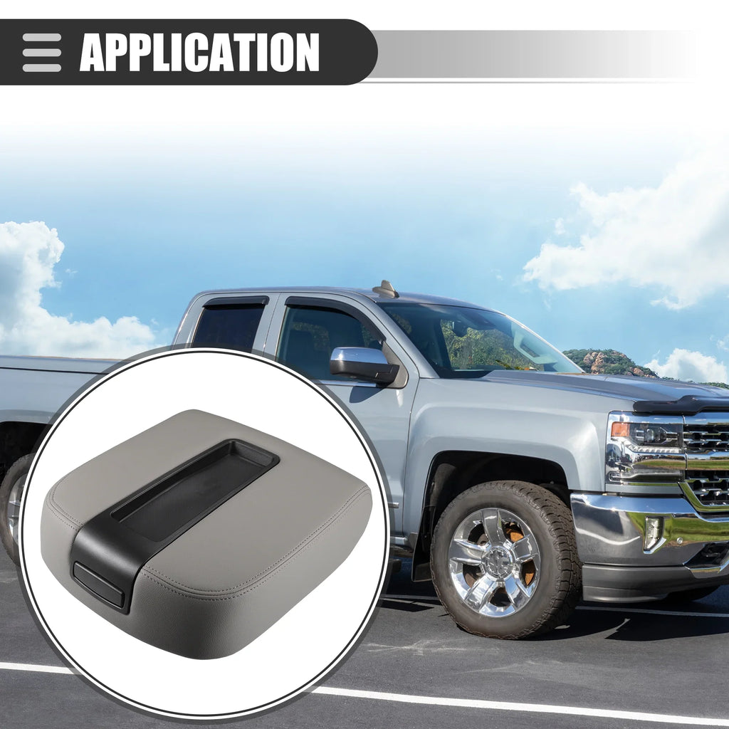 2500HD Gray 2007-2013 Center No.19328717 Chevy 3500HD 1500 Cover Console Armrest Silverado Lid for