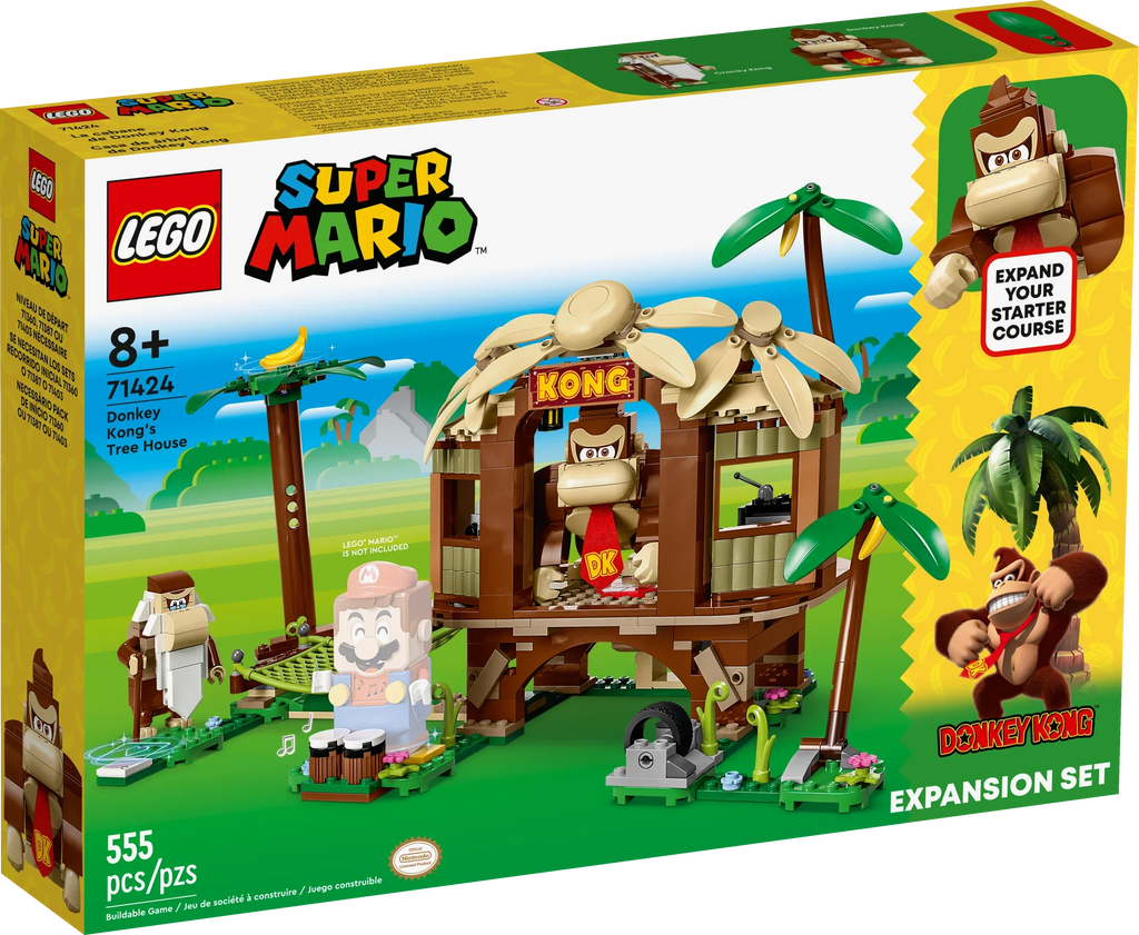 Game Expansion House Collectible Cranky Gift Kong’s Mario Old Kids, with 71424 Figures Set, Donkey Mario Fun and Buildable Year 8-10 for Birthday Donkey Kong, LEGO Tree 2 Super Super Kong