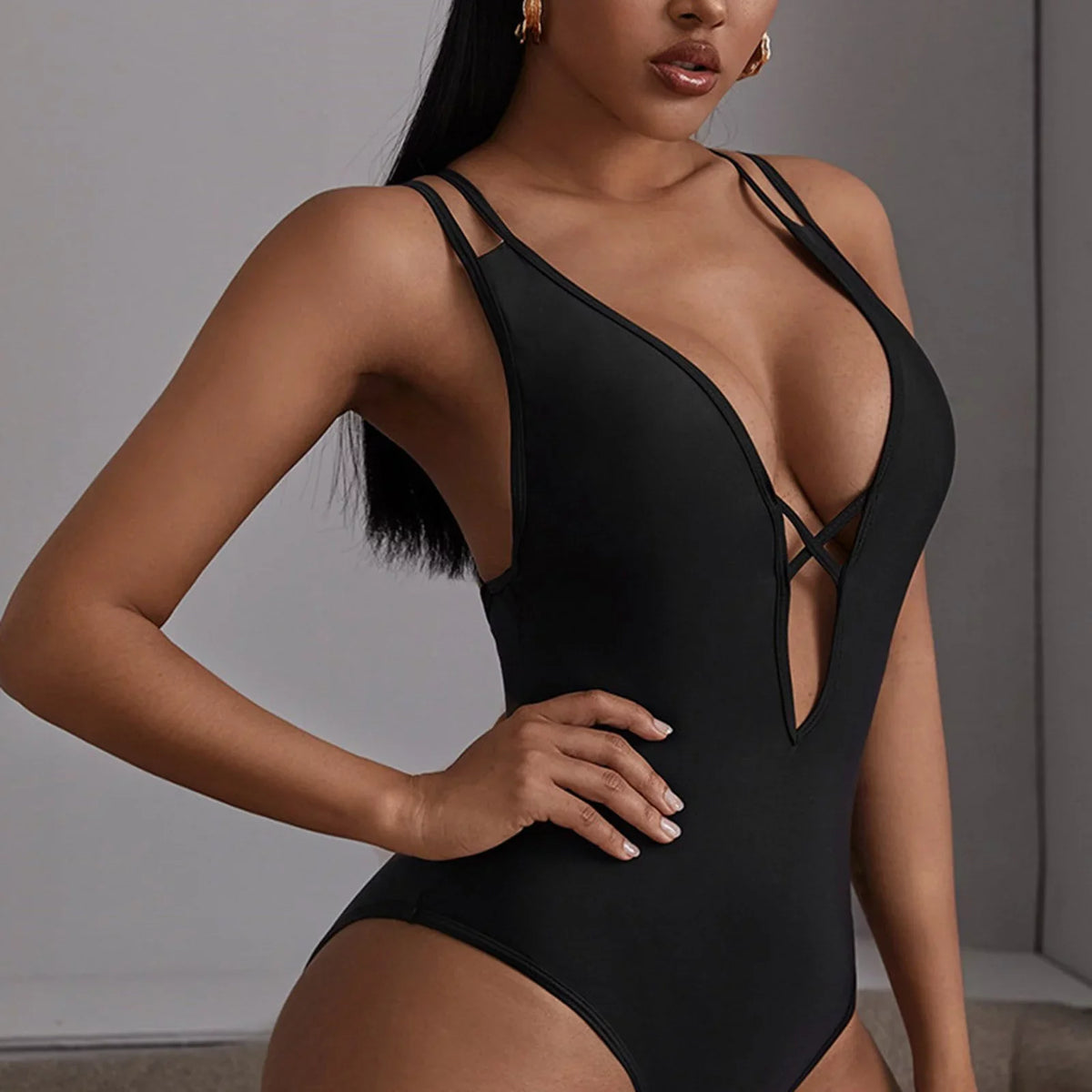 Suit Swimsuit Suit Women's Bikini Beachwear Bathing Swimwear Women Monokini Padded Piece Swimming One Gallus