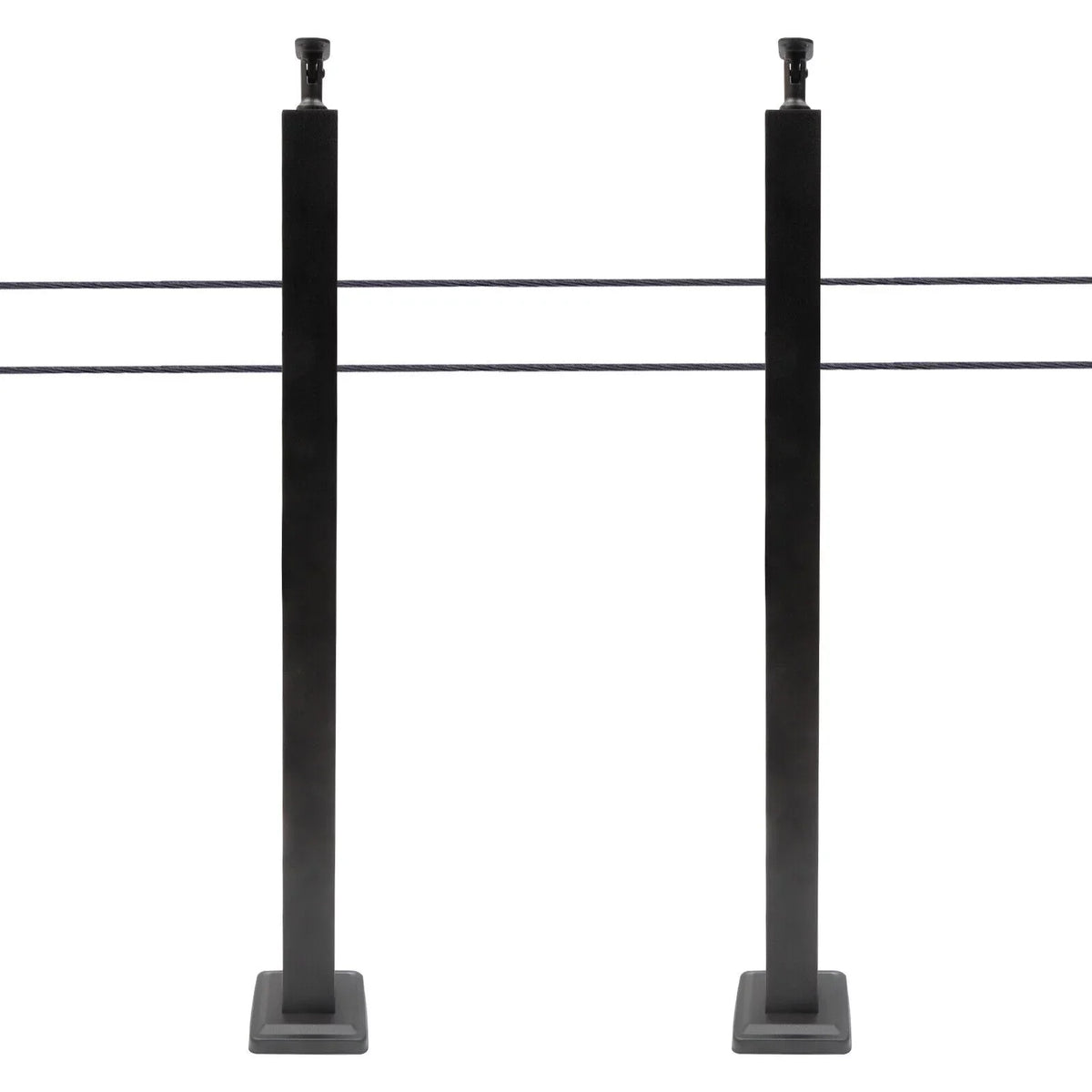 Cable Concrete Level Post Sides Deck Pre-Drilled Railing Two for Wood Steel Fence Level Stainless Square System Railing 36''x2''x2'' Post Cable