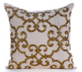 Pillow - Modern Gold For cm), Chair, Damask, Easter Pack Gold Encrusted Cushion of Euro Shams, European The (65x65 2, inch Euro Size Pillow 26x26 ShamCovers Linen HomeCentric Shams Cover