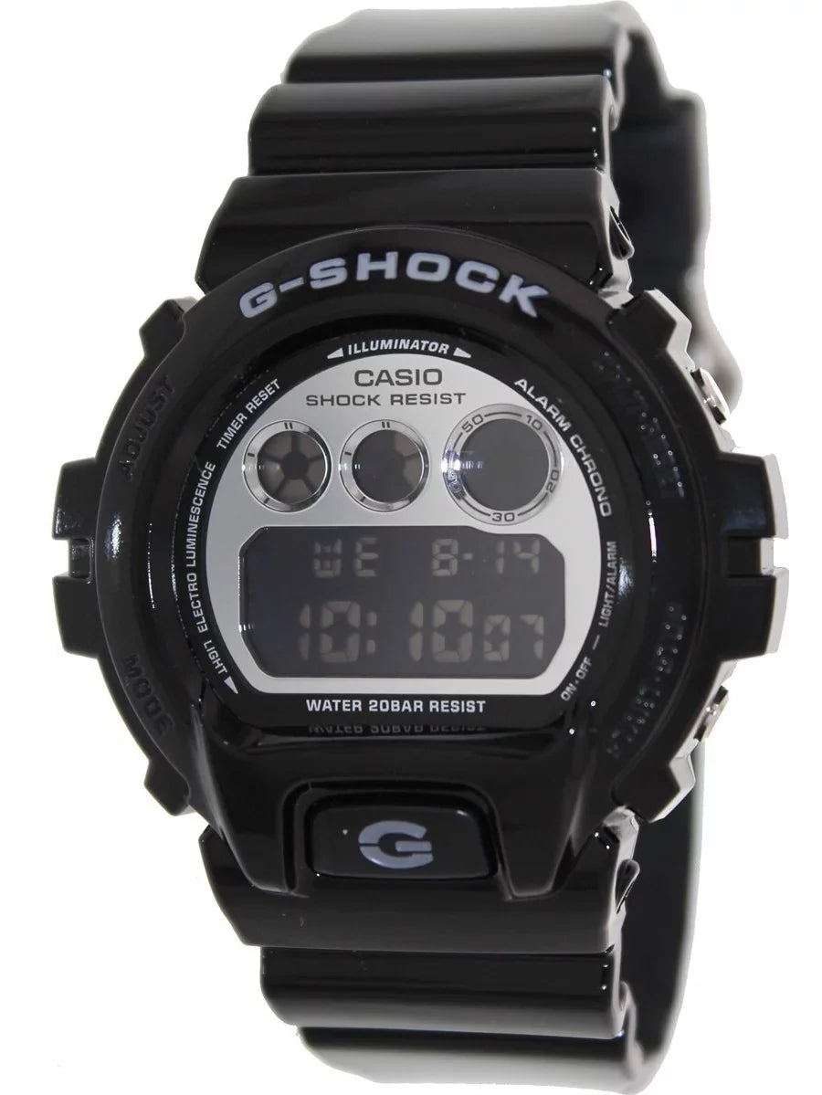 Men's G-Shock Calendar Alarm Resin Black DW6900NB-1 Watch Auto