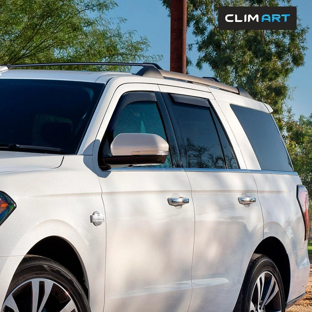 4 Original Expedition Guards in-Channel CLIM Deflectors, Visors, Incredibly Window Compatible Window with Durable ART 618291 pcs. Vent Rain Deflector, 2018-2024, - Vent Ford