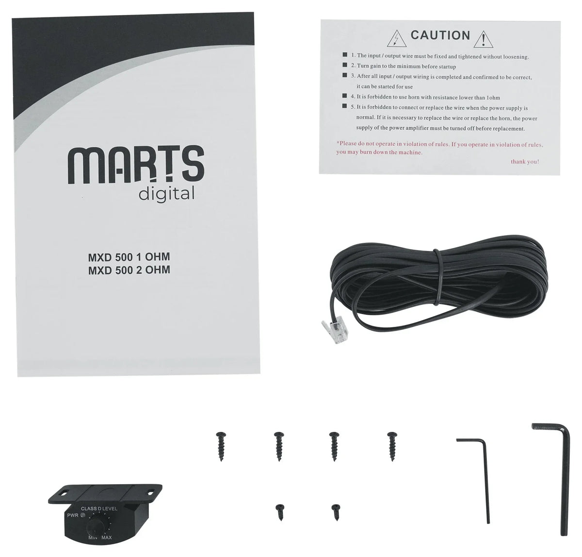 Digital MXD Kit Car OHM 500 RMS Marts Mono 500w Amplifier+Bass 1 Remote+Amp
