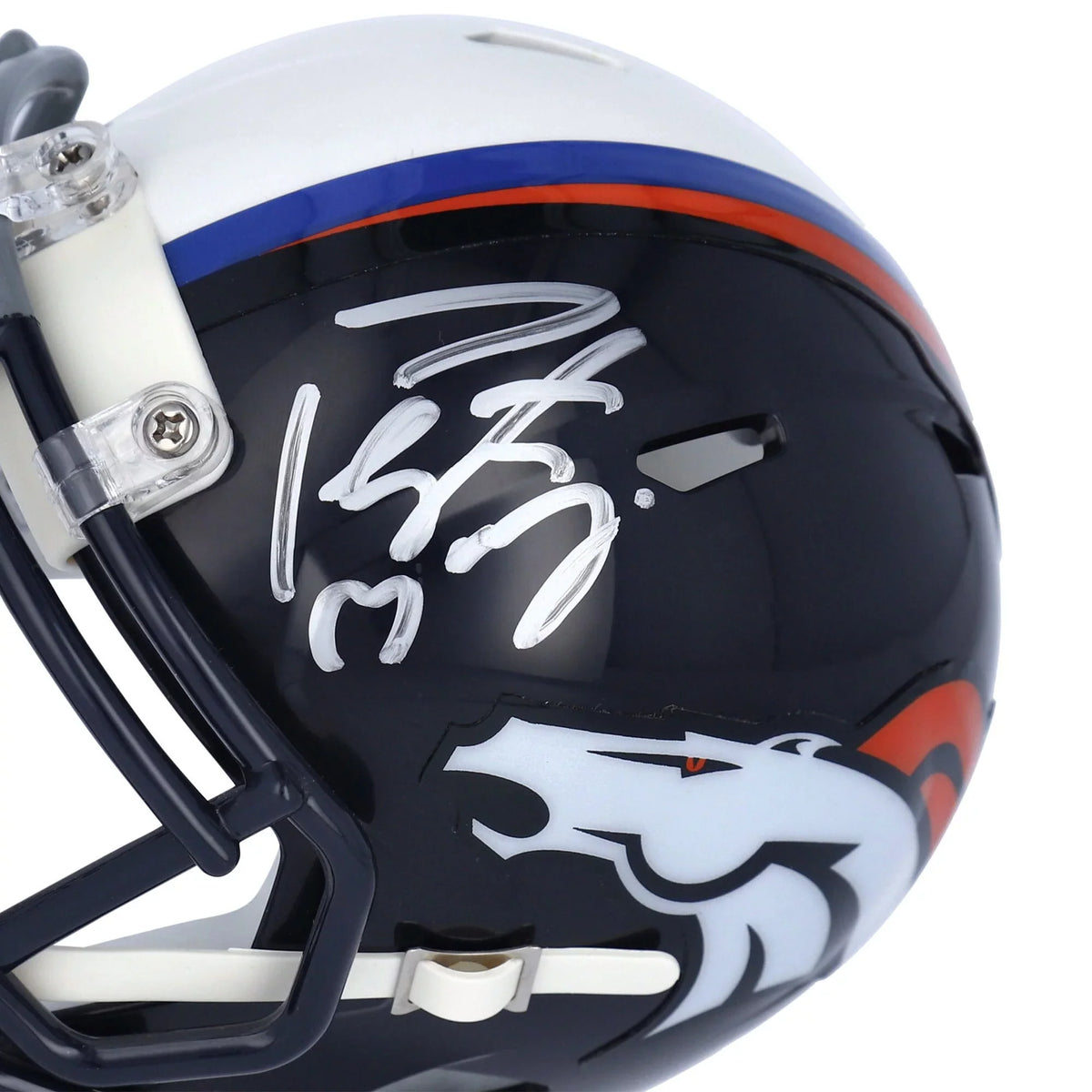 '- Colts Mini Denver Riddell Certified Broncos Indianapolis Half Half - Manning & Denver on Fanatics Speed Authentic Autographed & Peyton Helmet Signature Side