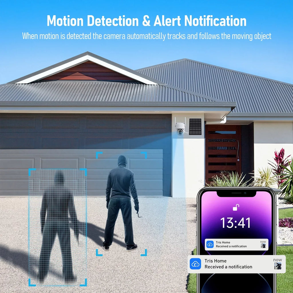 Toguard Outdoor Camera Camera Dome Solar Wireless Security 2K/4MP SC21 WiFi PTZ