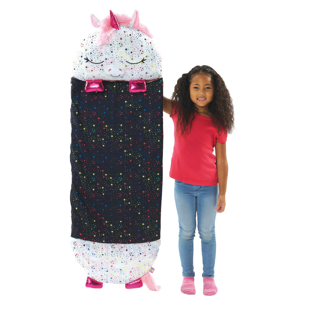 Happy One, Sleeping in Unicorn Pillow Nappers Plush and Toy Sack