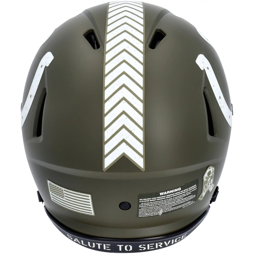 Riddell Manning Helmet Indianapolis 2022 Autographed Authentic Salute Service Colts to Speed Peyton