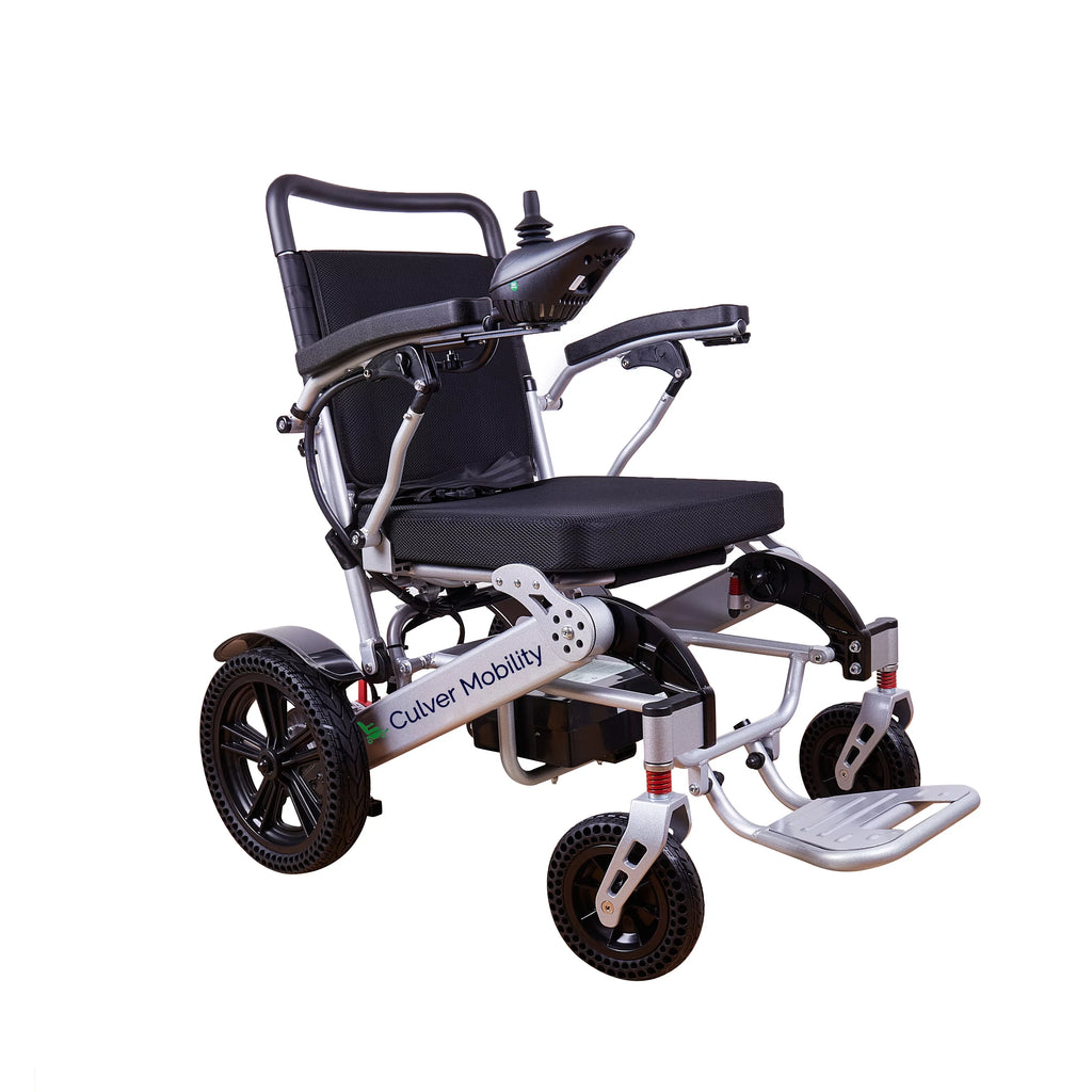 Lightweight - Alton Foldable Power - miles - SILVER Wheelchairs Exclusive 500W 20 and Mobility Electric 360lbs -