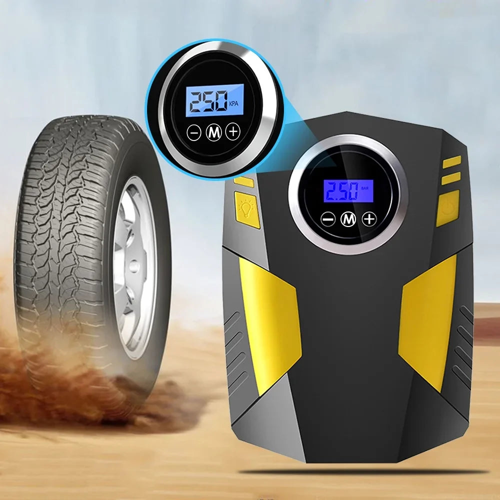 Car Digital 12V Compressor LED Inflator Pump Auto Portable Light Tire for with Air