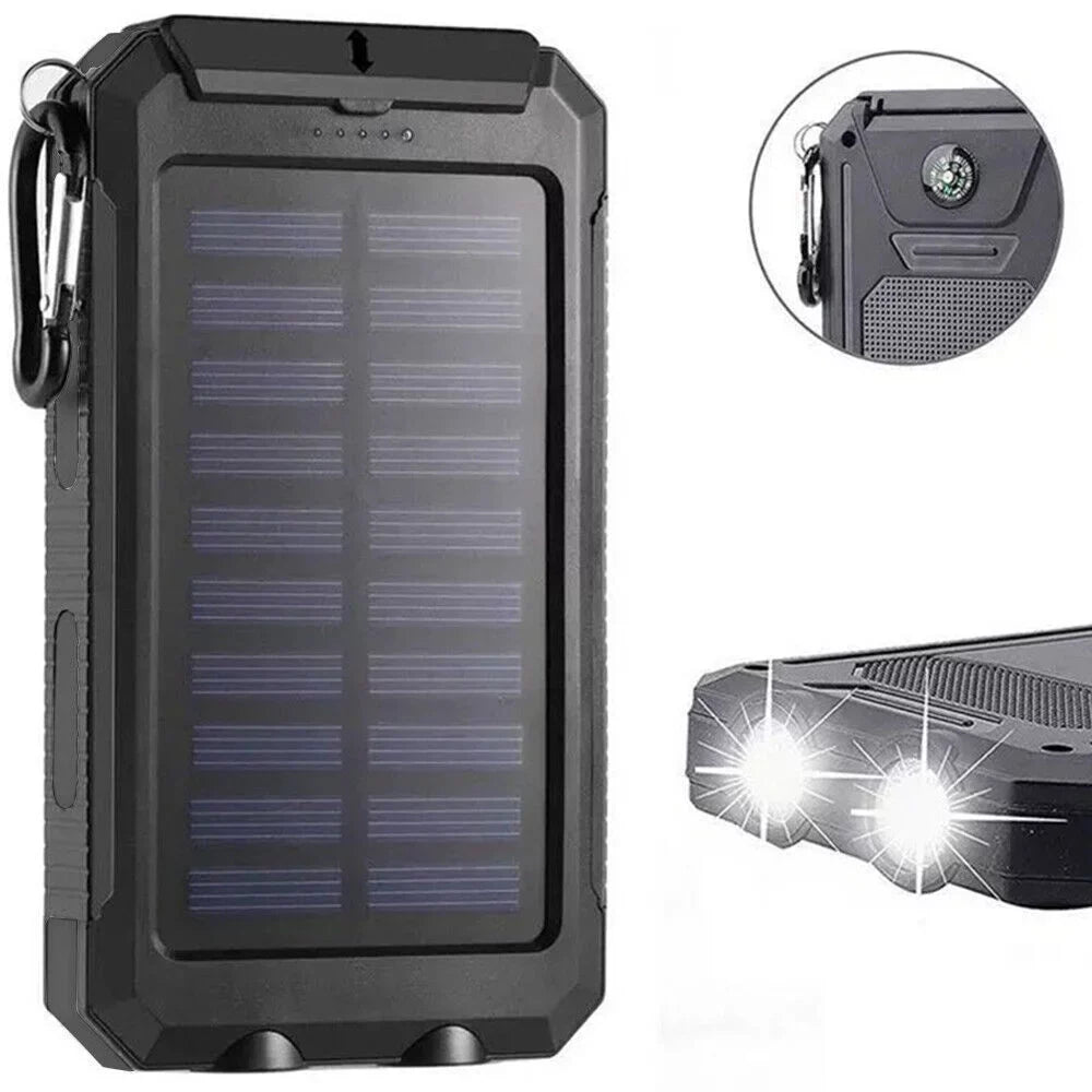 Power US External Bank Solar Battery Waterproof Portable Charger 9000000mAh 2023