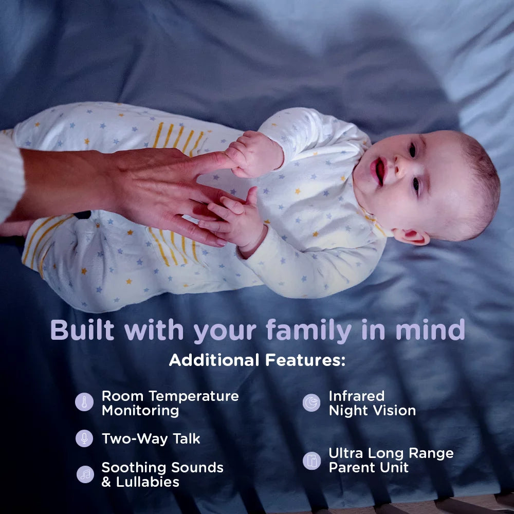 Monitor Nursery Hubble with Zoom Wi-Fi Baby Tilt, Connect Pan, Pal and Glow, Function