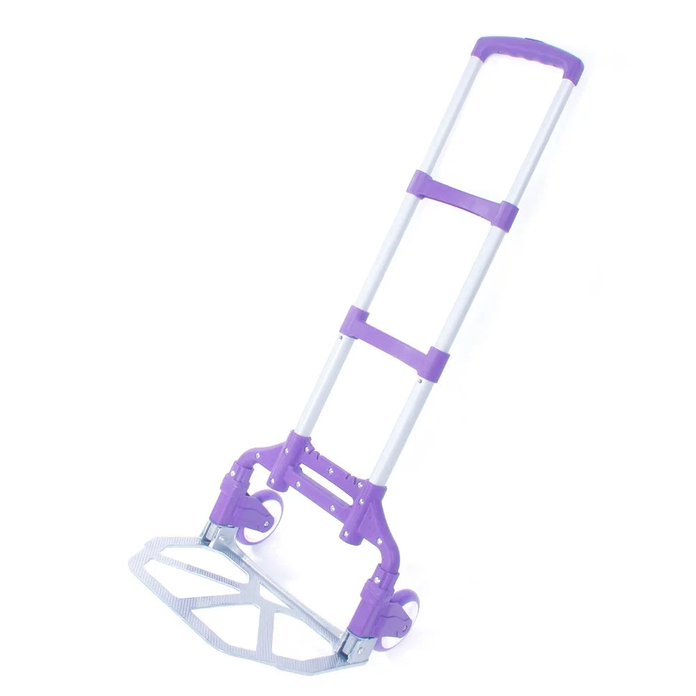 Luggage Purple Trolley Truck Push Portable Folding Dolly BMTBUY Hand Collapsible Cart Aluminium