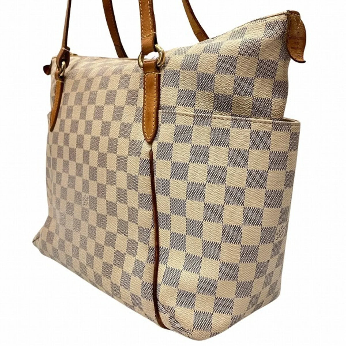 Bag Azur Louis Damier Vuitton (Fair) Tote Pre-Owned N41279 Ladies MM Totally Shoulder