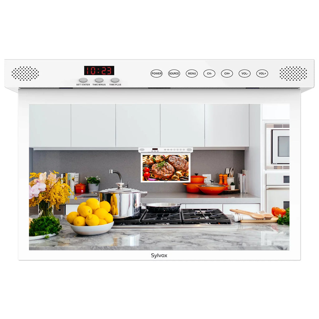 Sylvox Under 11.0 Foldable Kitchen Supports Flap Android Cabinet Bluetooth WiFi 15.6" TV down Smart TV Timing TV
