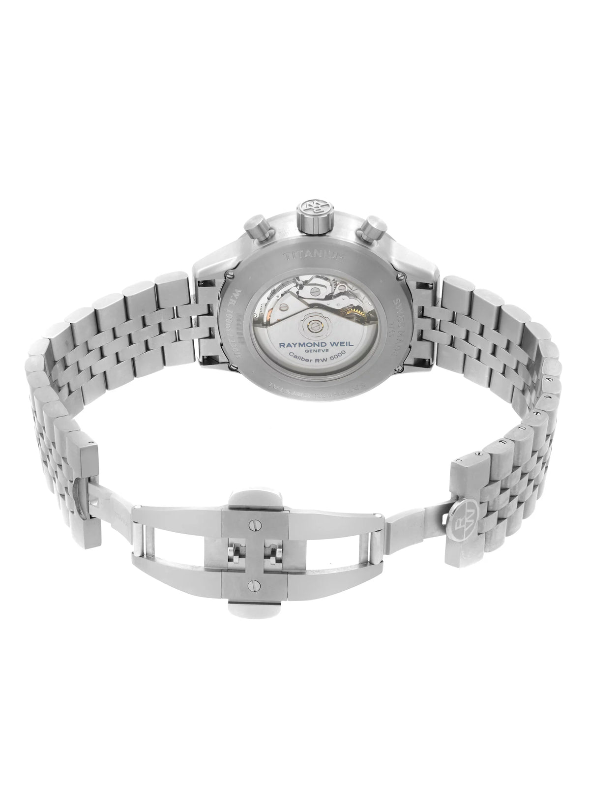 Dial Pre-Owned 7745-TI-05609 Watch Gray Weil Freelancer Titanium Raymond Automatic (Good) Mens