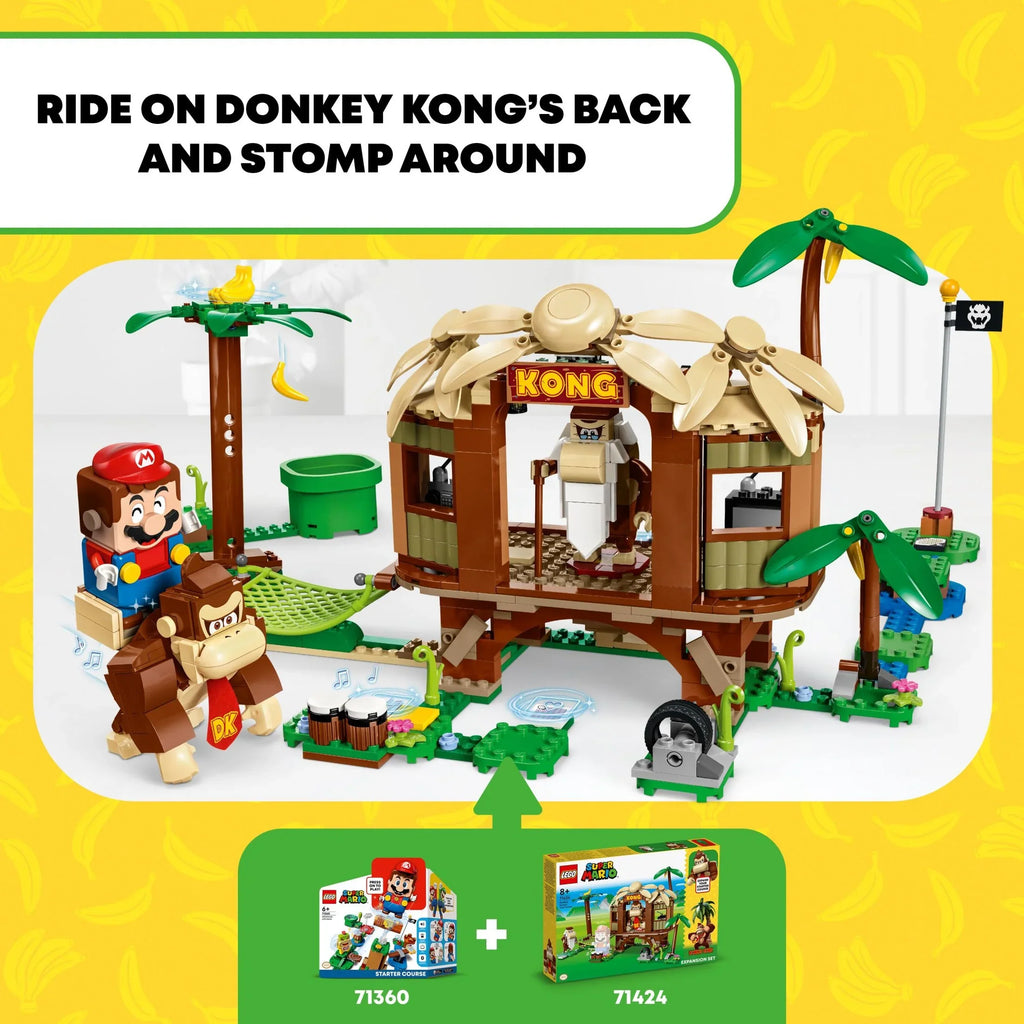 Game Expansion House Collectible Cranky Gift Kong’s Mario Old Kids, with 71424 Figures Set, Donkey Mario Fun and Buildable Year 8-10 for Birthday Donkey Kong, LEGO Tree 2 Super Super Kong