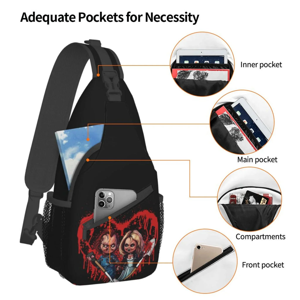 Bags Hiking Unisex Of Travel Crossbody Chucky Men Gifts Bag Backpack Shoulder Sling Women Play Bride For Daypack Chest