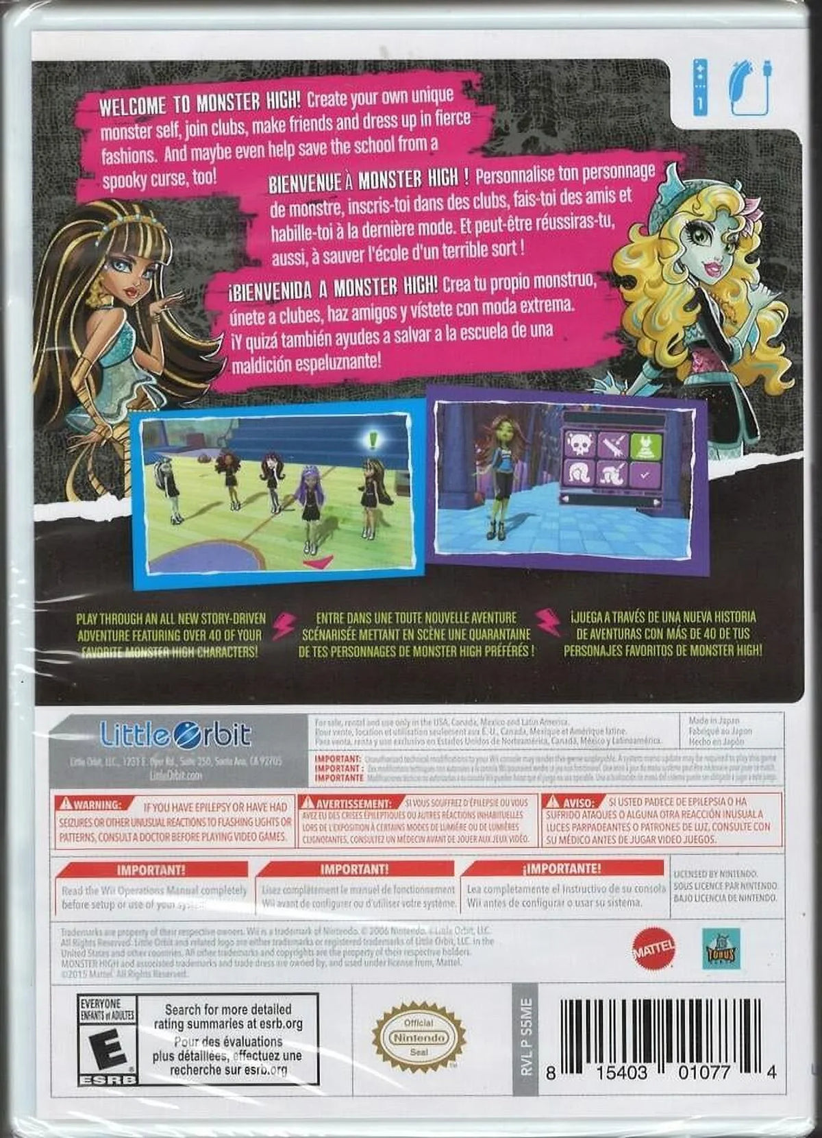 US in Ninte School High Version) New Factory New Sealed (Brand Monster WII Ghoul