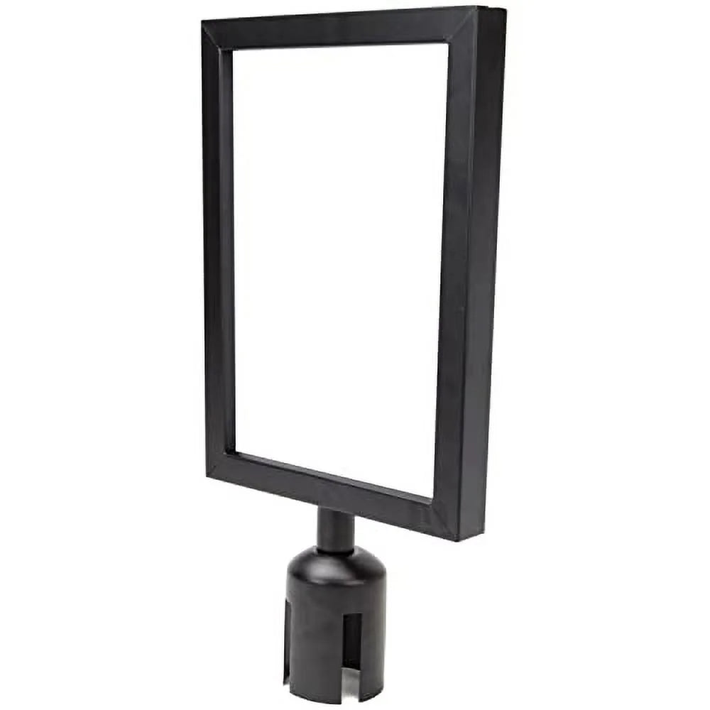 Double-Sided 8.5" Black Retractable Frame Stanchion Diameter 2" 11" Pedro's x Pudgy for Portrait Metal Belt Holder Supplies by Sign - Party Stanchions