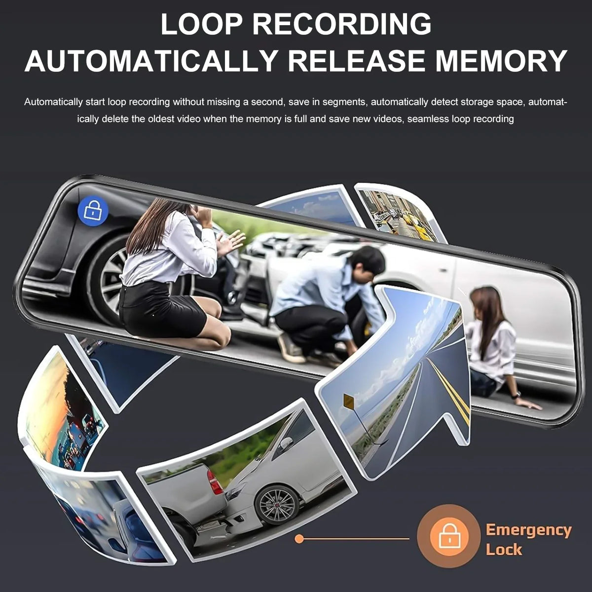 Dash Dash Cars, WDR, Parking Angle, Cam Vision, 32GB Full 1080P Card, Screen Mode Rear, IPS for Night Front Camera 10Inch HD 170°Wide 24H Free
