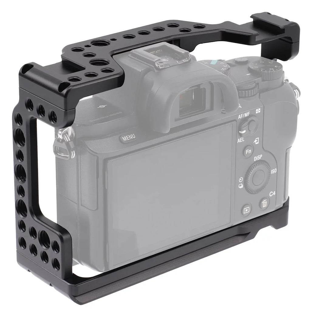 Inch A7R3 A7M3 Cage Cold Screw Inch Cage & Holes Mirrorless Aluminum Shoe A9 Sony Mount Video Replacement 14 Alloy Andoer for 38 with