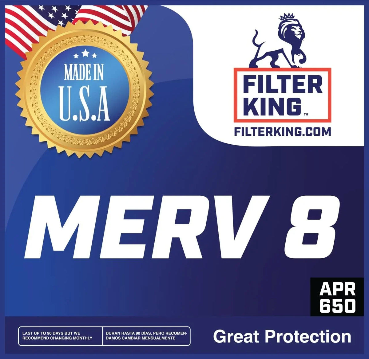 USA | 8 | MERV King 4-PACK Size: Air x MADE | x .75" Pleated Furnace Filter Filters IN Actual HVAC 14x32.5x1a A/C 14 32.5 Filter |