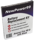 Full Warranty Alexa Fire Kit Instructions, with HD Replacement with Battery Life Video Tools, and Year 8 Battery One Amazon Extended