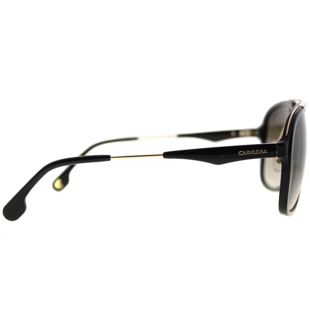 Carrera Adult 57mm Plastic Unisex Square Black Sunglasses Gold