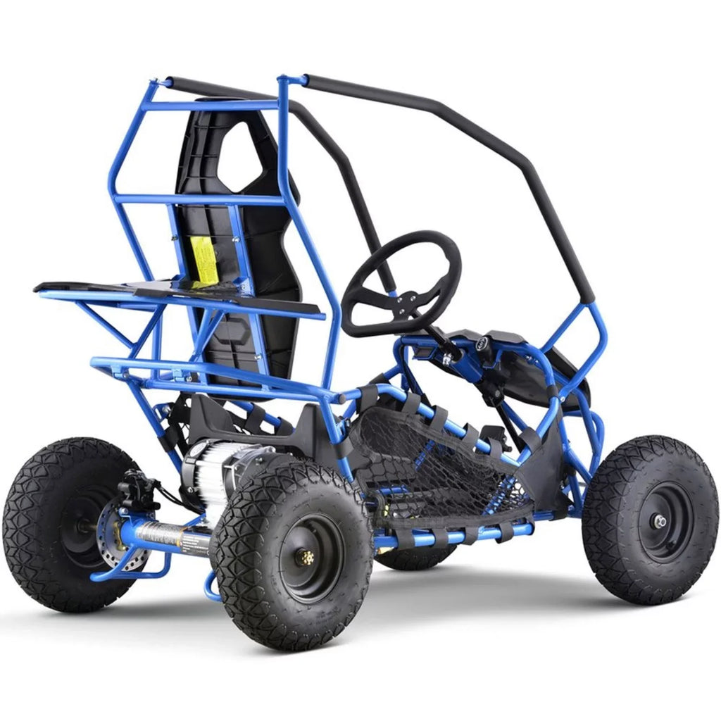 MotoTec Electric Blue Maverick Go Kart 36v 1000w