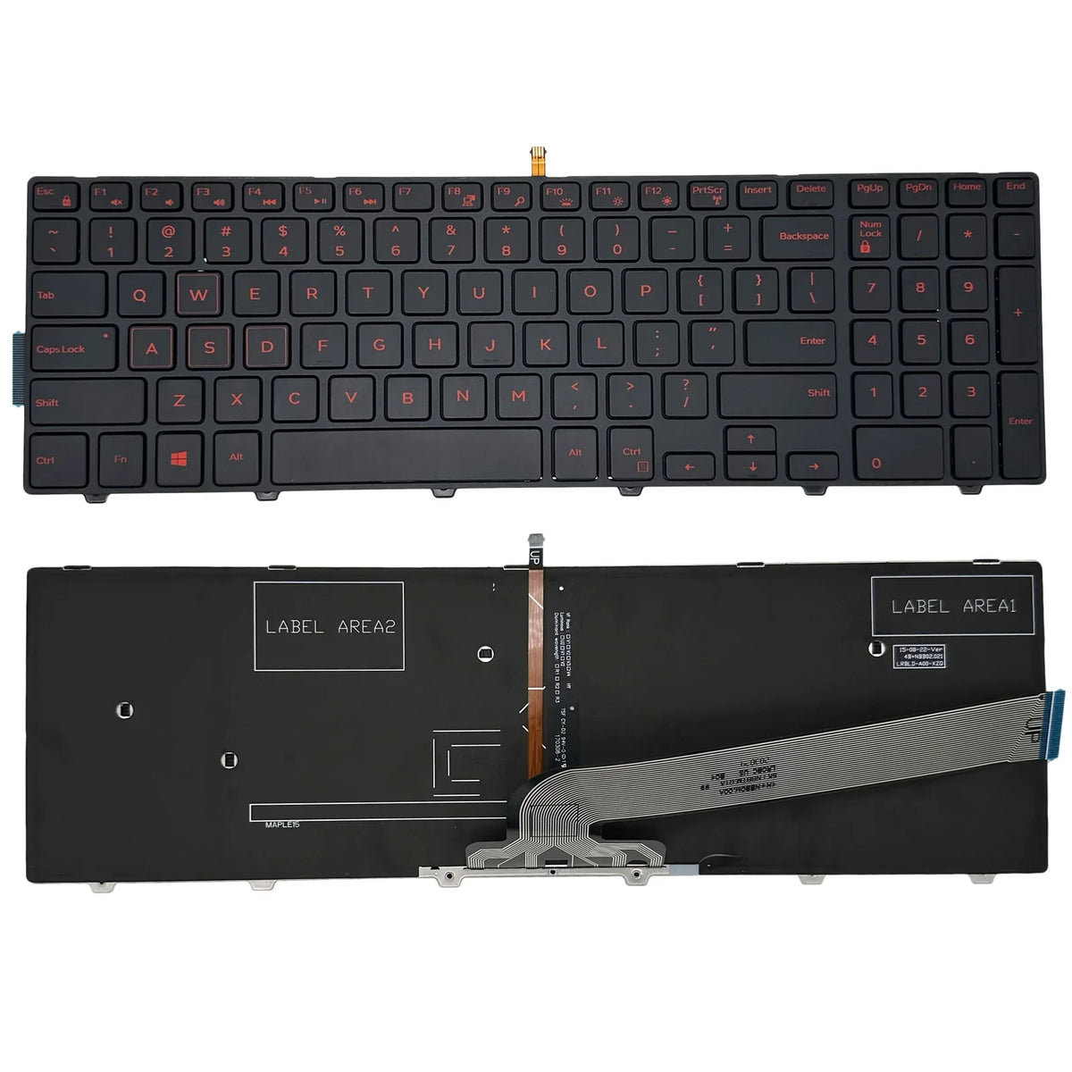 5543 0G7P48 Dell 5557 15 5645 0KPP2C US 5576 5559 Series 15-7557 Inspiron PK1313G1B00 5542 5548 5566 5545 For Keyboard 15-7559 Backlit 5000 5577 New Series Laptop 5547 15-7000 Inspiron /