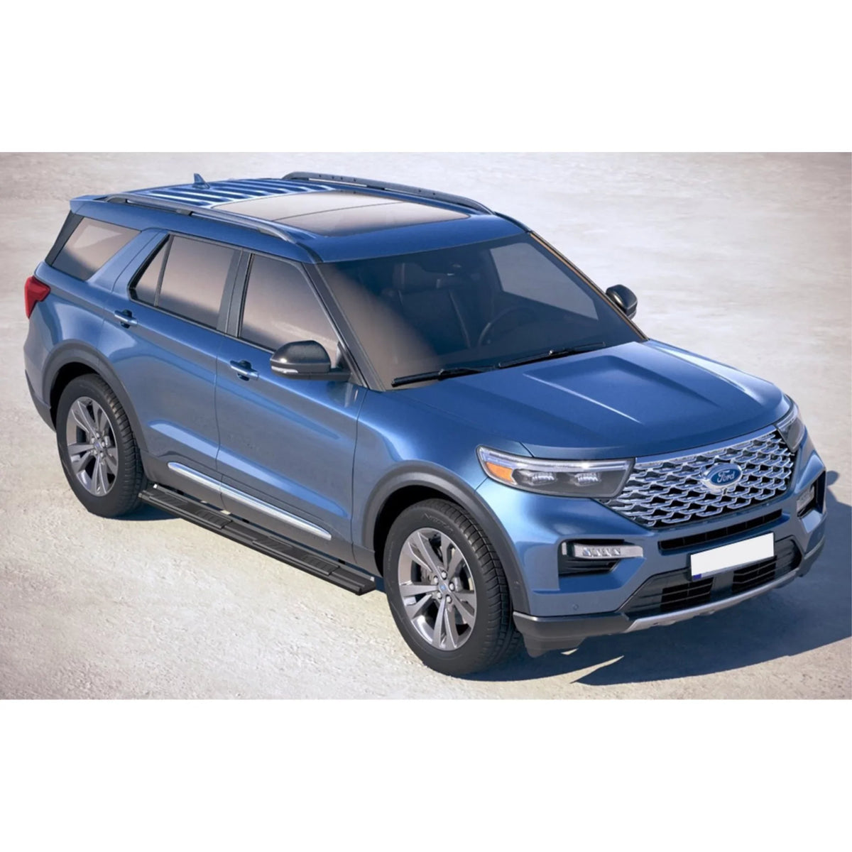 2020-2022 SUV Board-S Black PE + Explorer Steel Area Step Step OE Ford Carbon Running 4-Door Style Series Side Finish