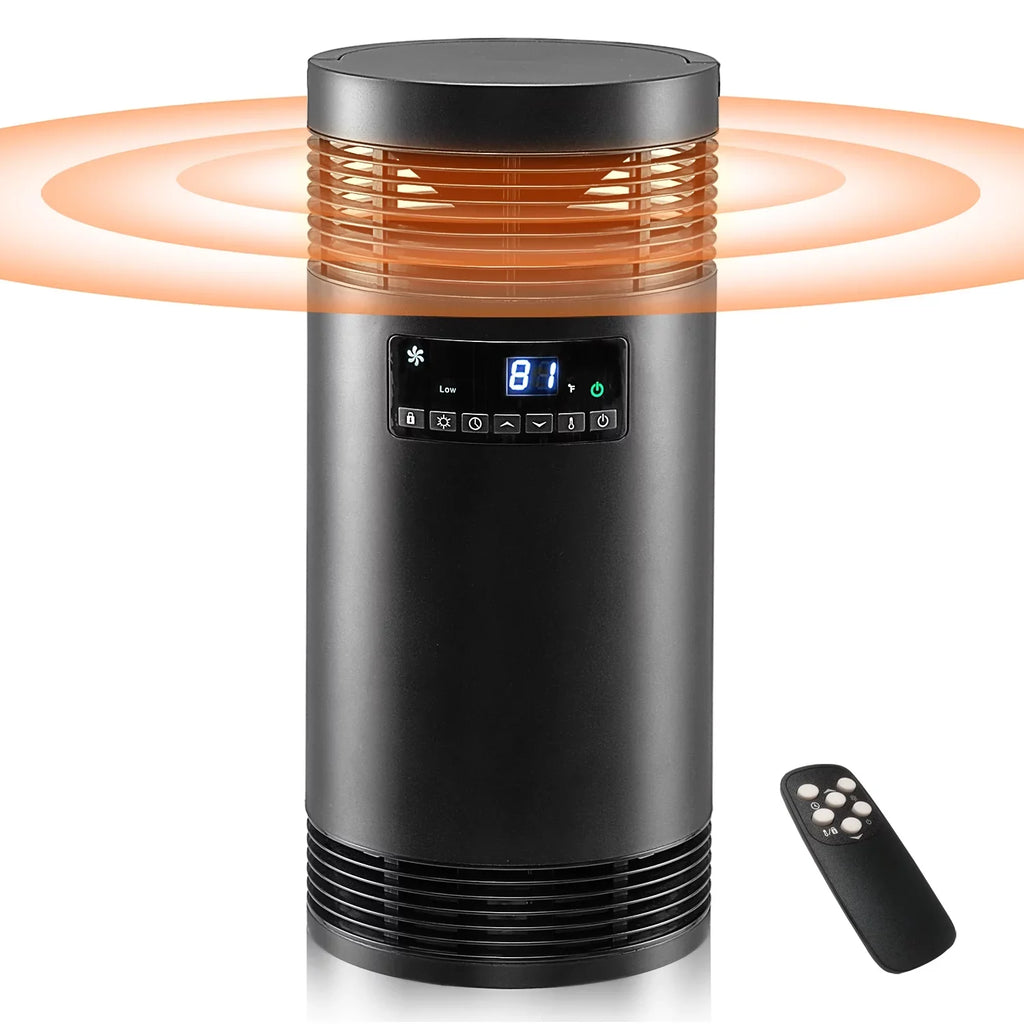 Use, Portable with Electric Ceramic PTC for 360° Office Desk Thermostat, Protection Only Indoor Heater Surround Safety Fan Office 1500W Heater for Space Mode, Heater with