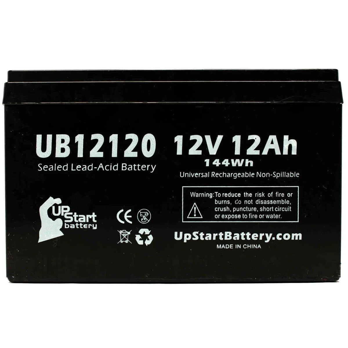Universal - F1 Includes GTI Sealed F2 - AGM, SLA) Terminal 12000mAh, Acid (12V, Adapters F1 Replacement Battery 12Ah, SEA-DOO Terminal, SeaScooter to Pack - 3x 6 Lead UB12120 Battery