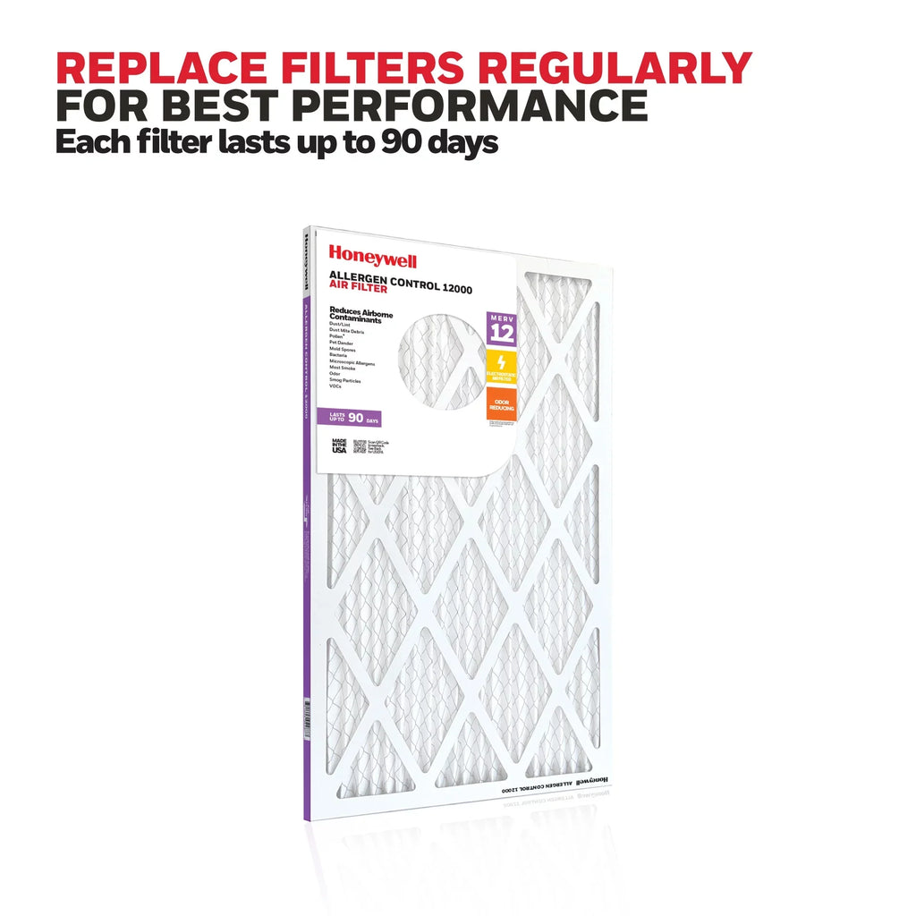 Pleated Honeywell -12 Air Furnace Pack MERV HVAC 12 12x20x1 Filter
