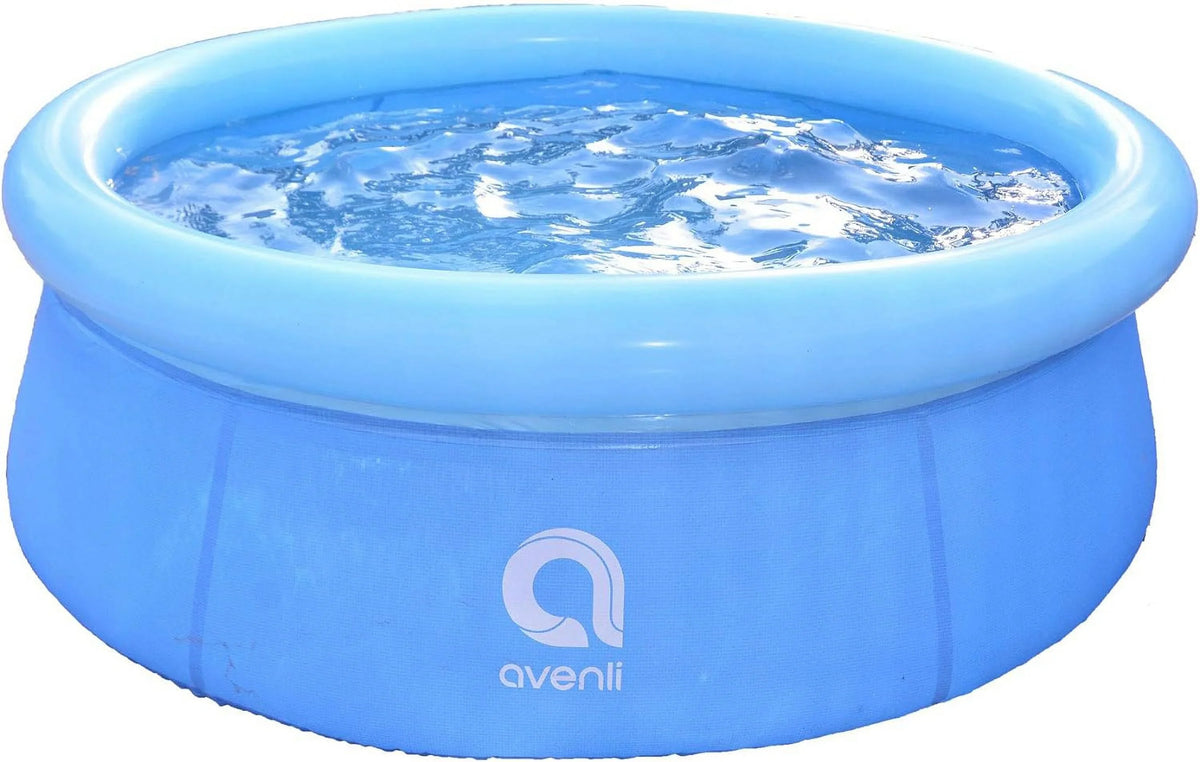 5.5 Inflatable Capacity Swimming Foot Prompt Inch To Outdoor Blue 20 Avenli Pool, 12014 2 Set X Kids Backyard 1 Kiddie Ground Person Above